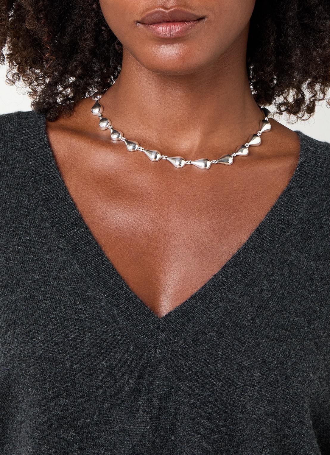 Moliane Farah choker verguld - voorkant 5 zilver