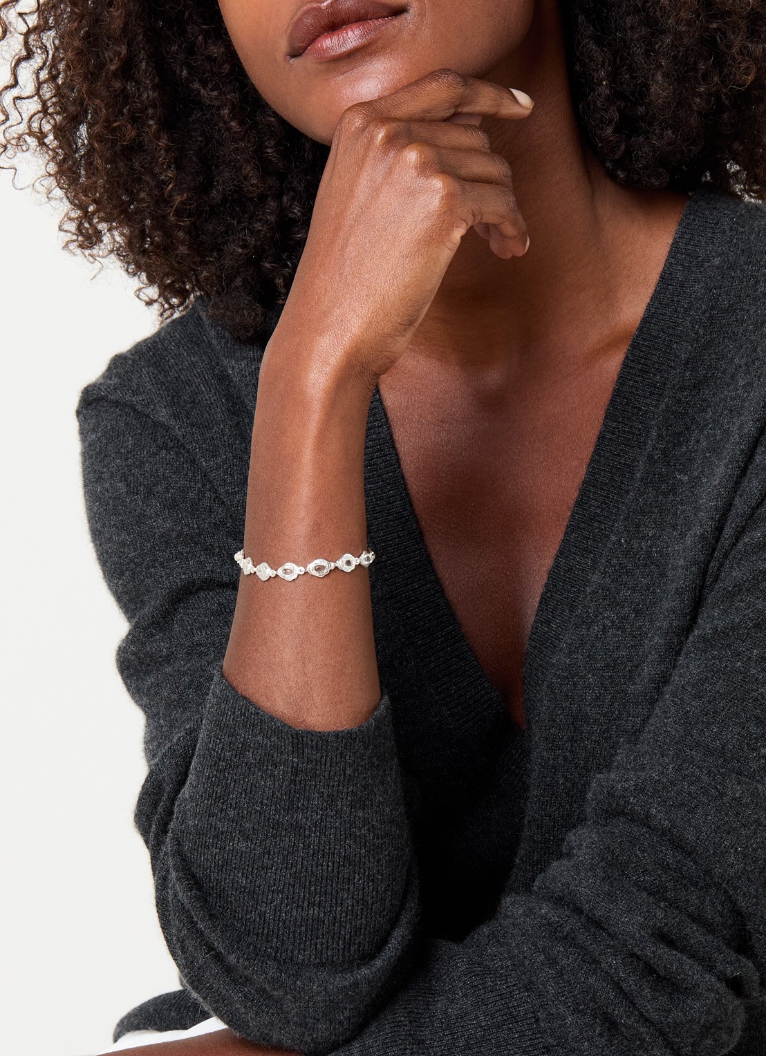 Moliane Lamia armband verguld - voorkant 2 zilver