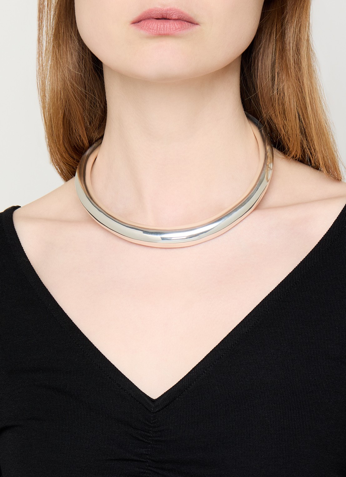 Moliane Lucina choker verzilverd - voorkant 2 zilver