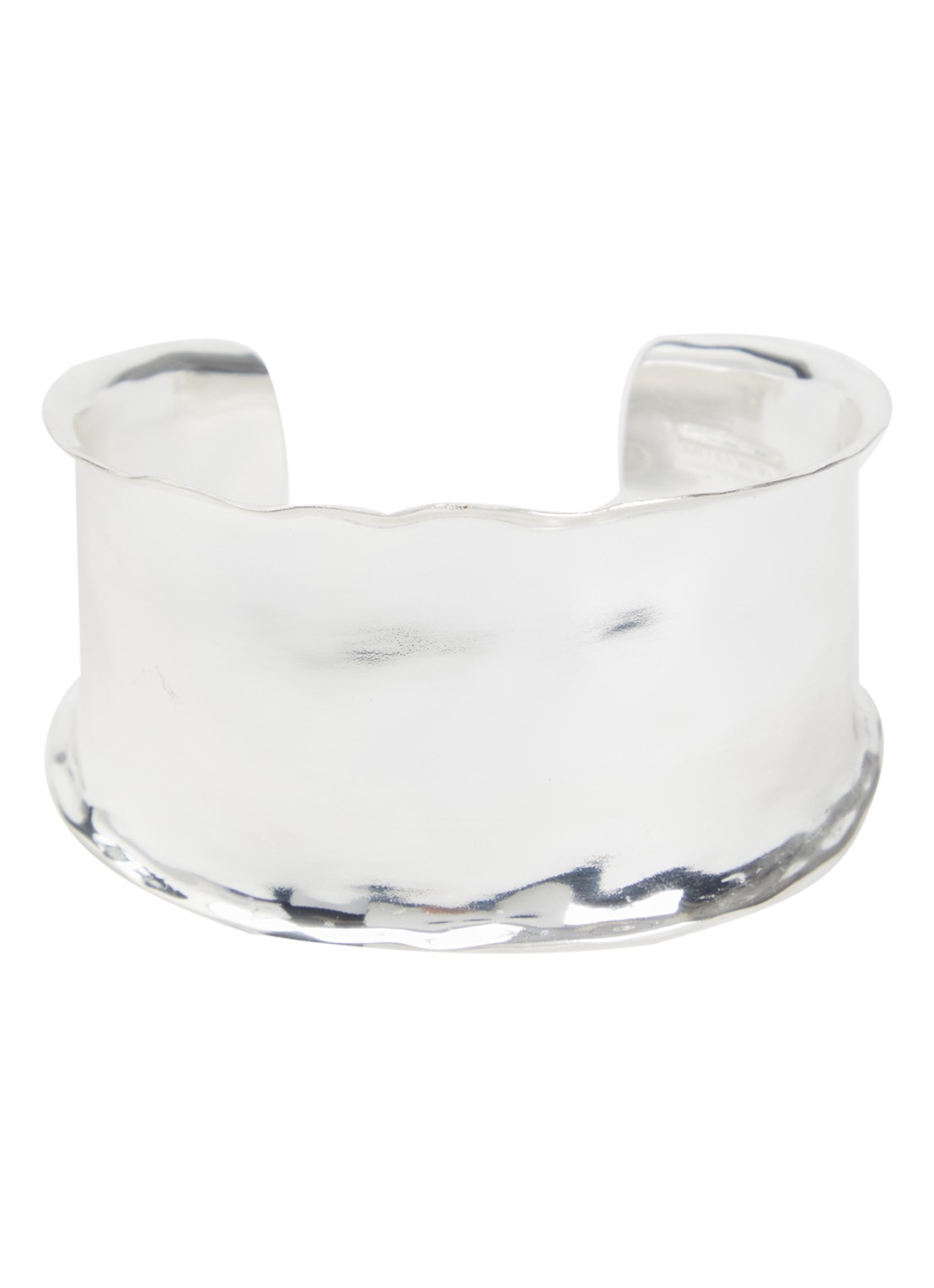 Moliane Nous bangle verzilverd - voorkant zilver