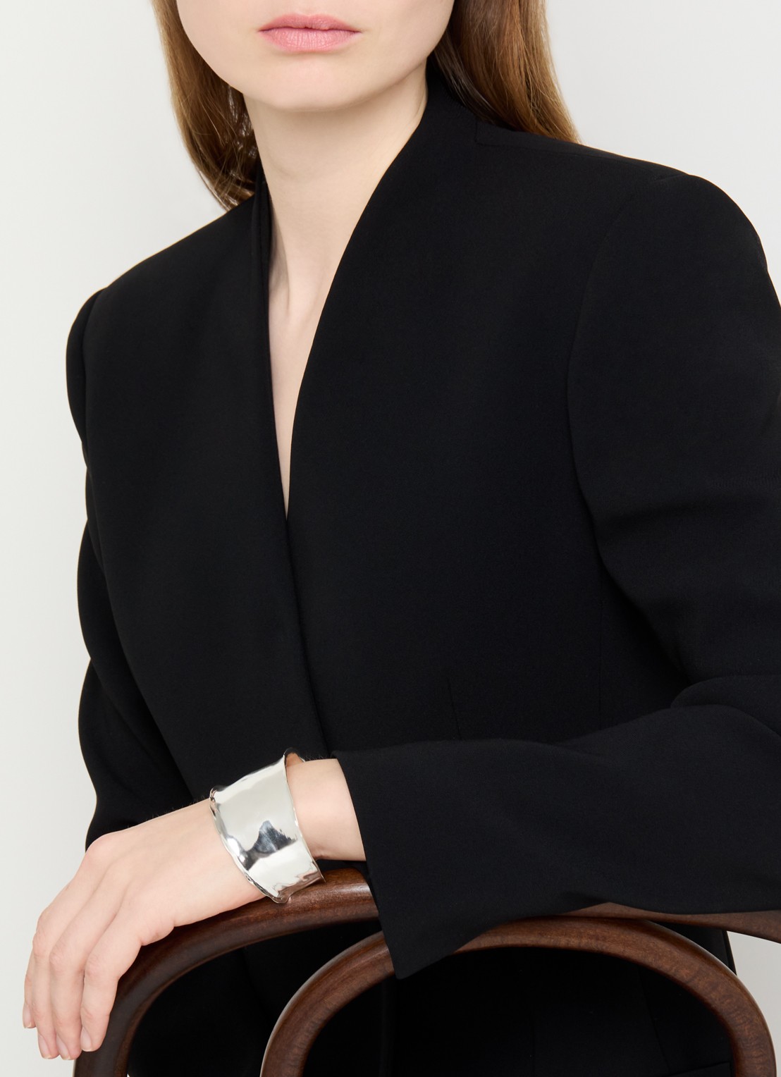 Moliane Nous bangle verzilverd - voorkant 2 zilver