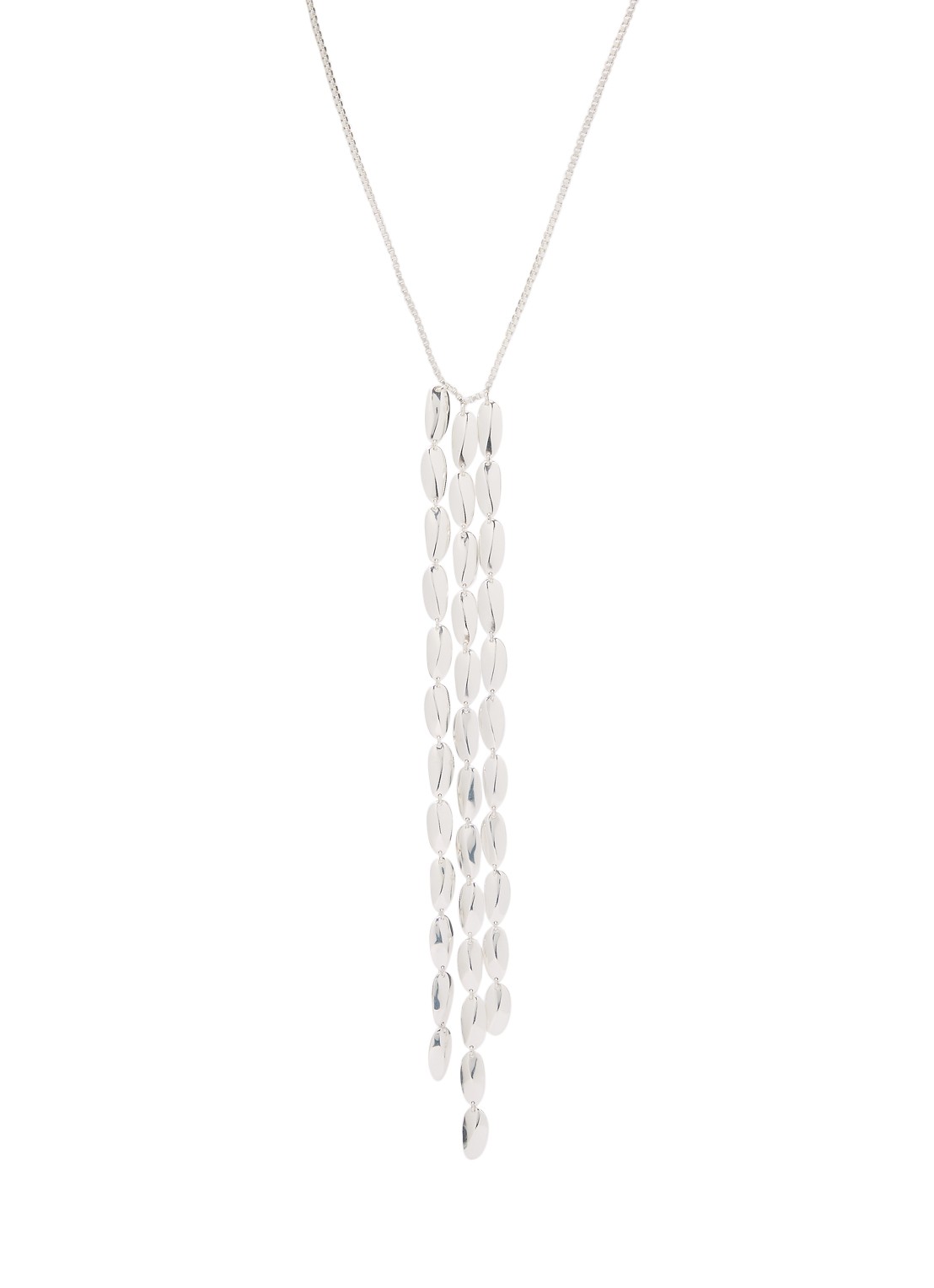 Moliane Seed ketting verzilverd - voorkant zilver