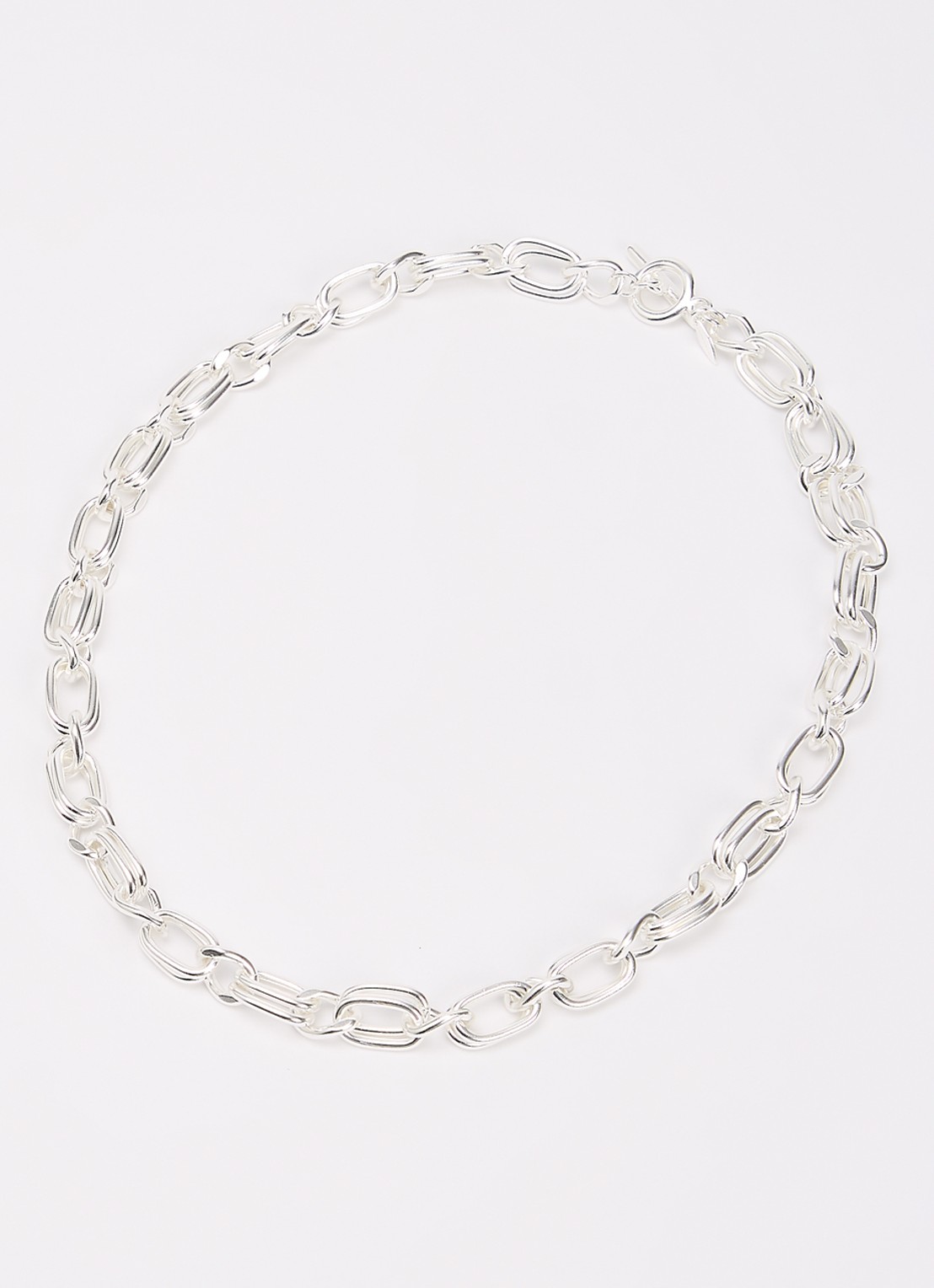 Moliane Serena schakelketting verzilverd - detail zilver