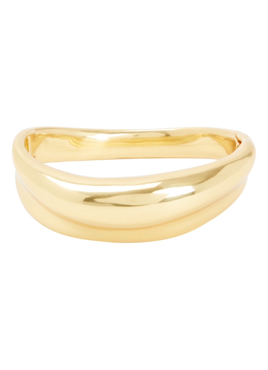 Moliane Wave bangle verguld - voorkant goud