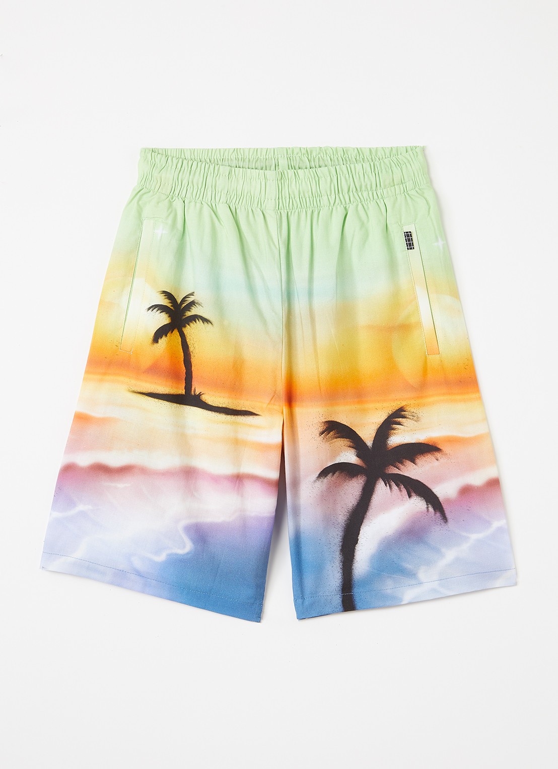 Molo Adi straight fit korte broek  - voorkant groen