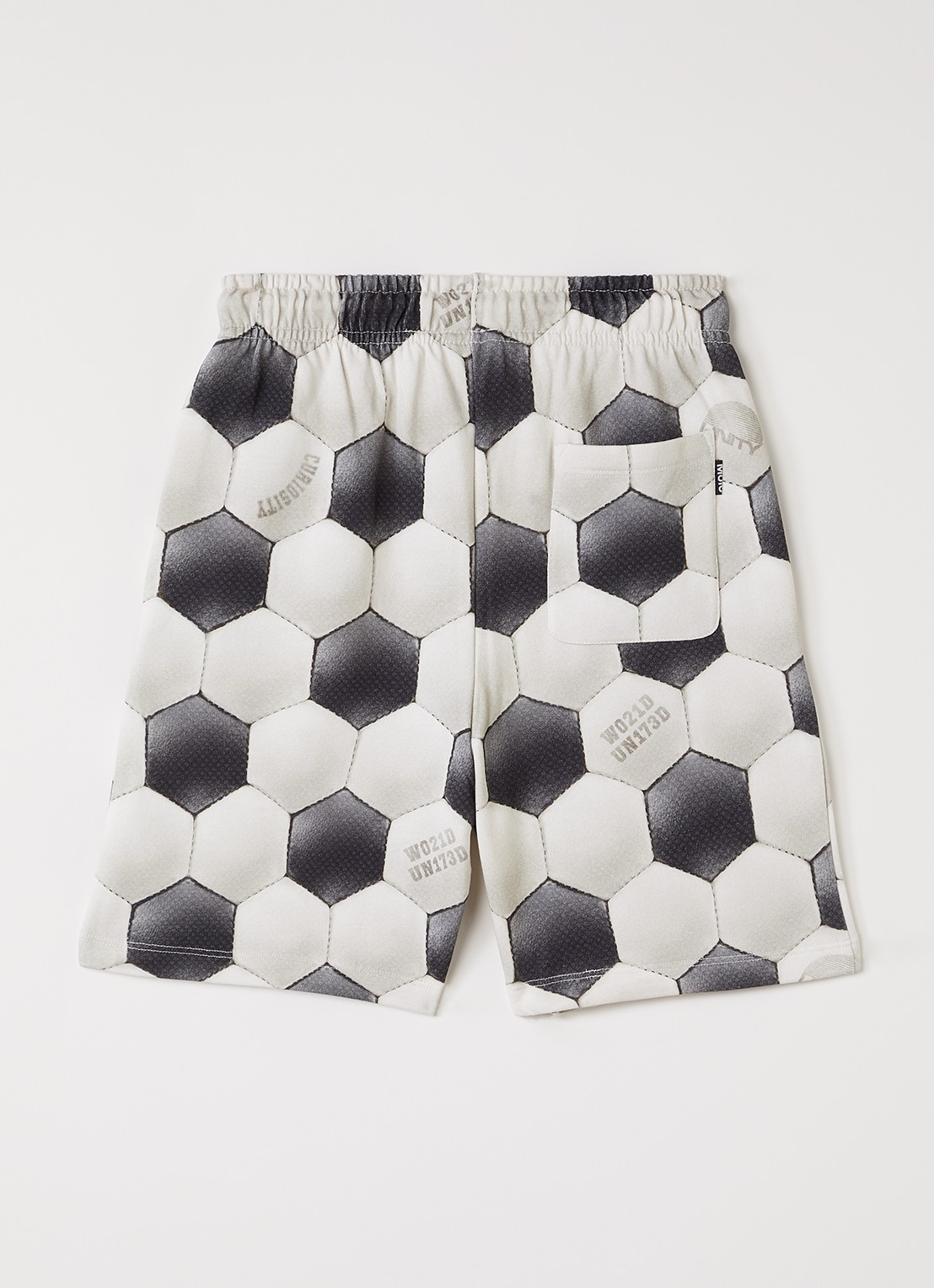 Molo Adian loose fit korte broek met print - voorkant 3 lichtgrijs