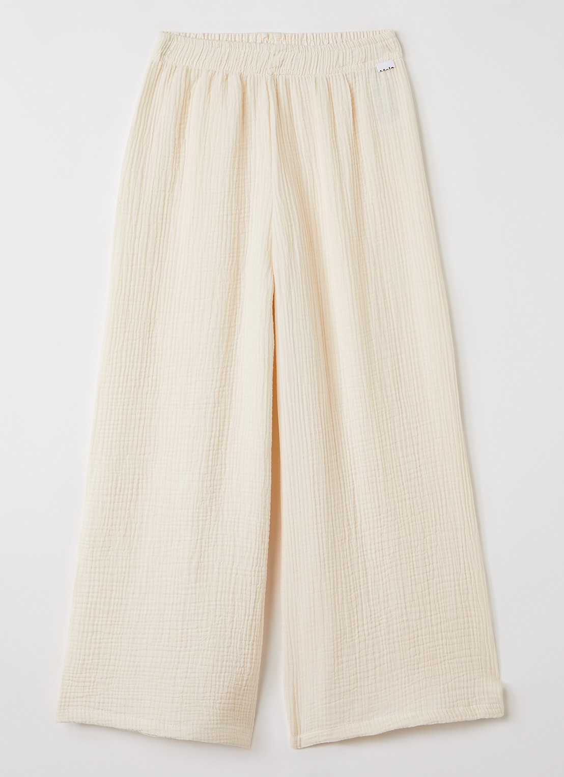 Molo Agatha loose fit broek met structuur - voorkant gebroken wit
