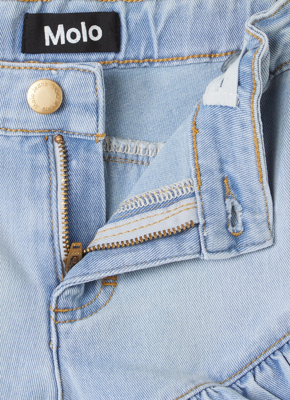 Molo Agnetha spijkerrok met ruches - detail 3 indigo
