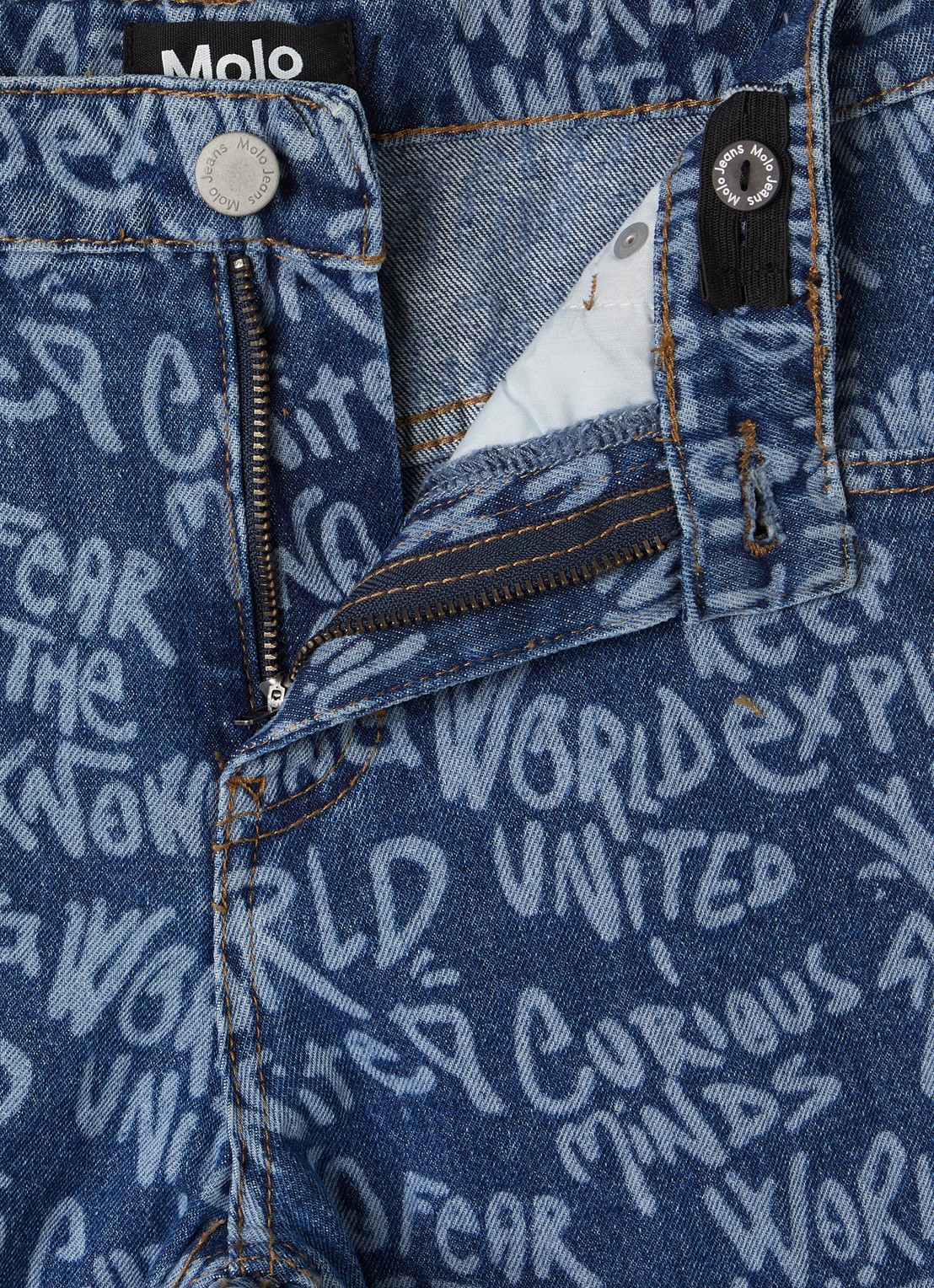 Molo Aiden straight leg jeans - detail 3 indigo