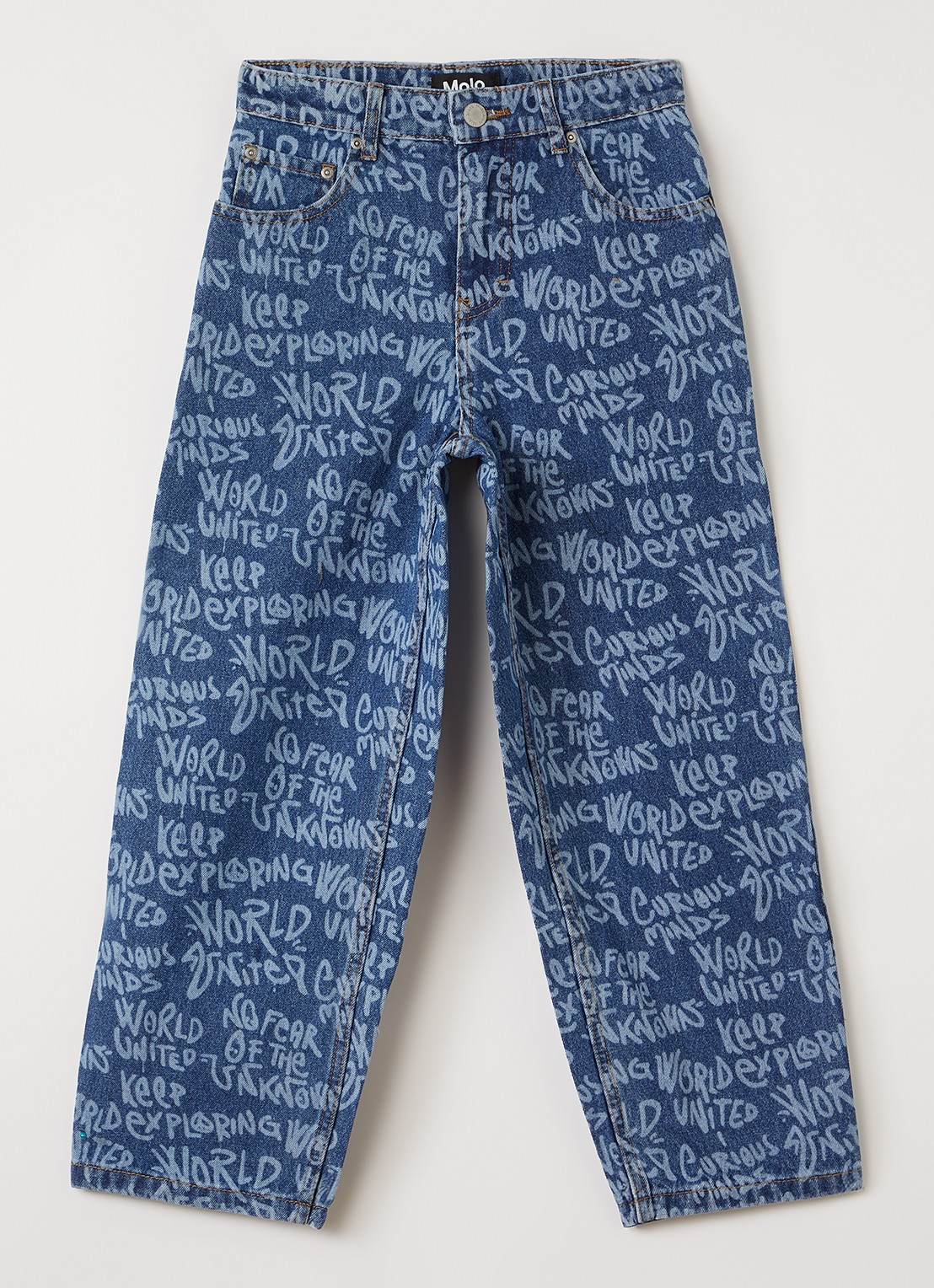 Molo Aiden straight leg jeans - voorkant indigo