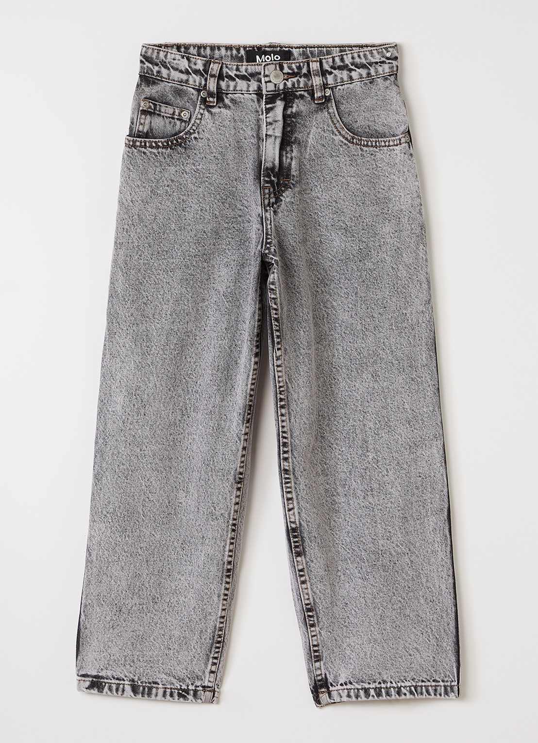 Molo Aiden straight leg jeans - voorkant 2 grijs