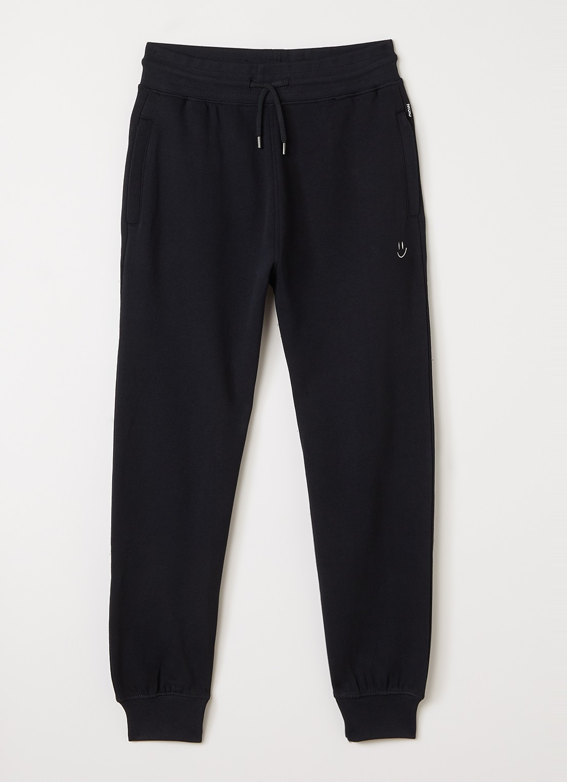 Molo Alvar tapered fit joggingbroek met ritszakken - voorkant zwart
