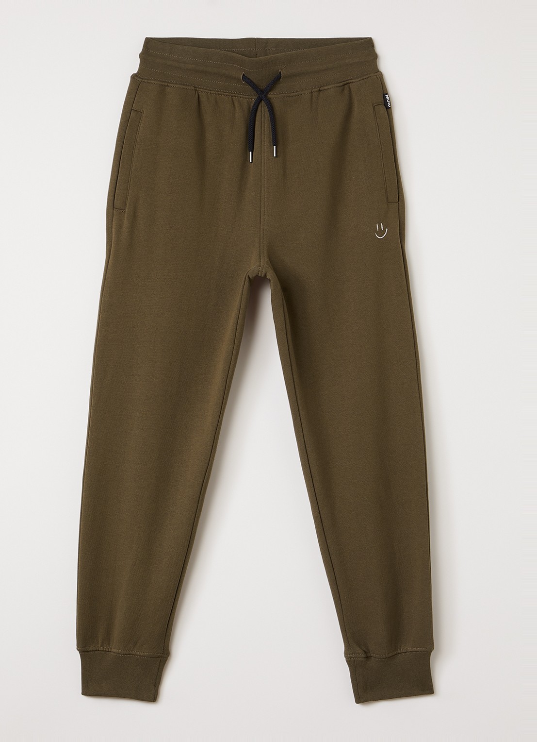 Molo Alvar tapered fit joggingbroek met ritszakken - voorkant 2 bronsgroen