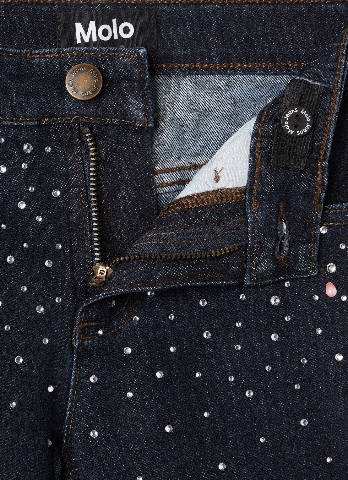 Molo Asta flared jeans van  katoen - detail 3 beige