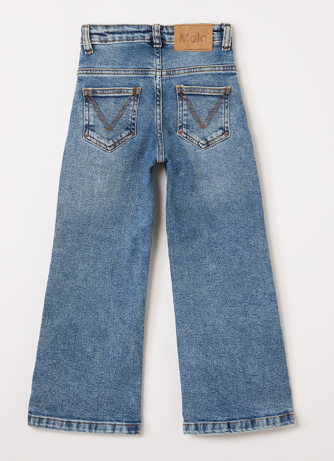 Molo Asta flared jeans van  katoen - voorkant 2 indigo