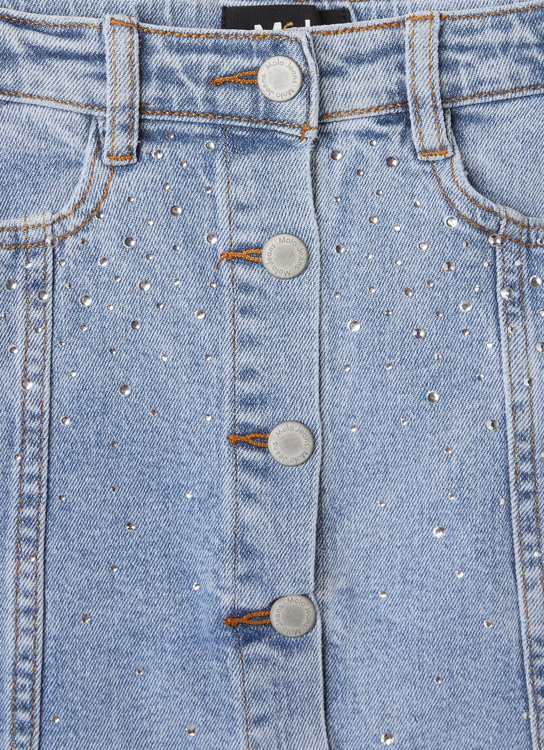 Molo Bera minirok met studs - detail 3 indigo