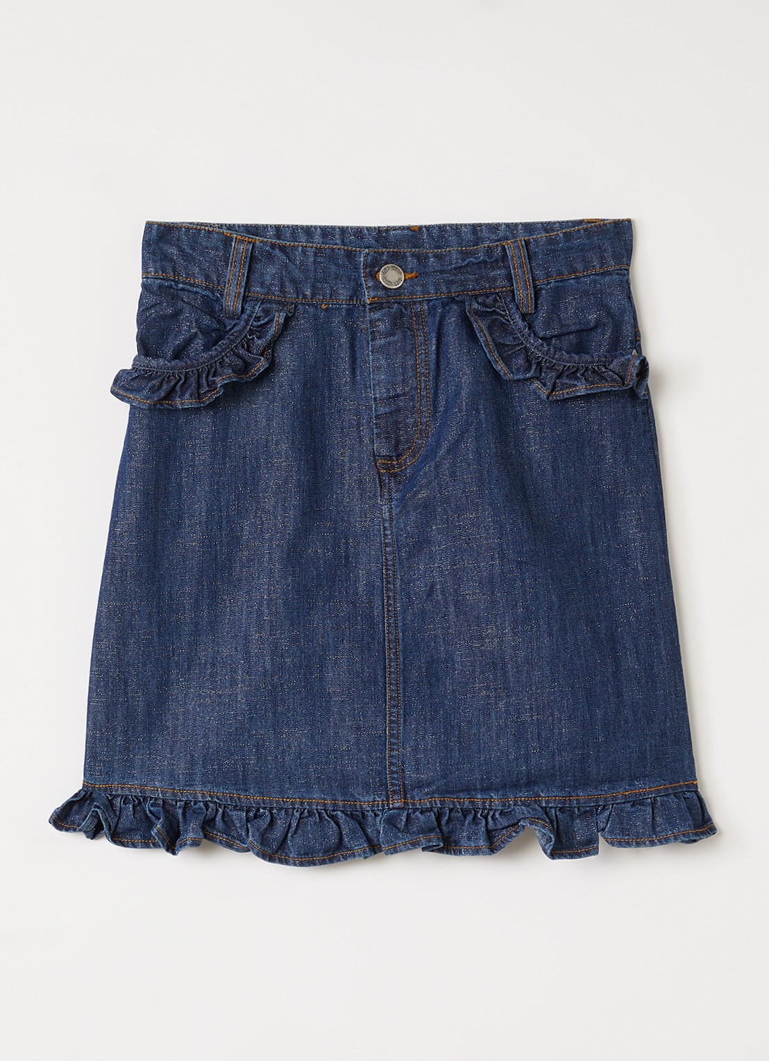 Molo Berit rok van denim - voorkant blauw