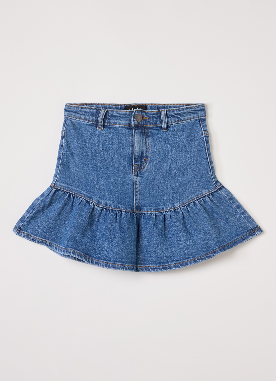 Molo Bridget rok van  katoen - voorkant indigo