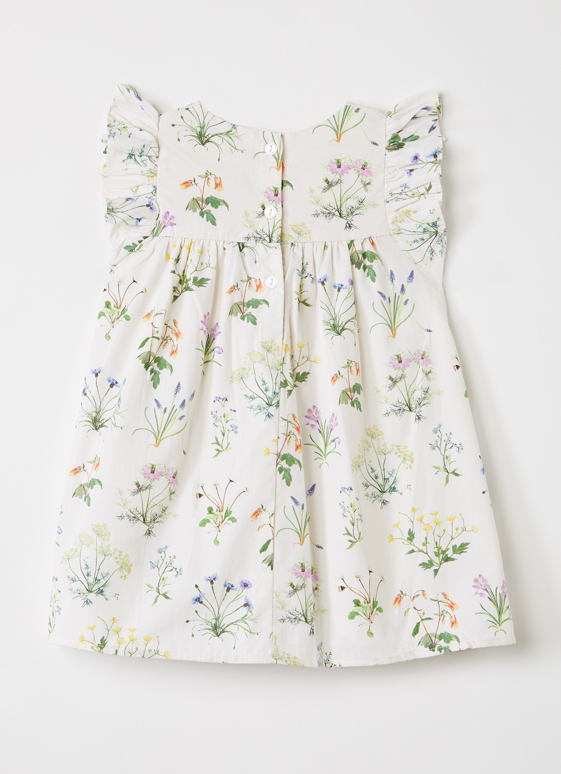 Molo Cacao tuniekjurk met bloemenprint - voorkant 3 gebroken wit