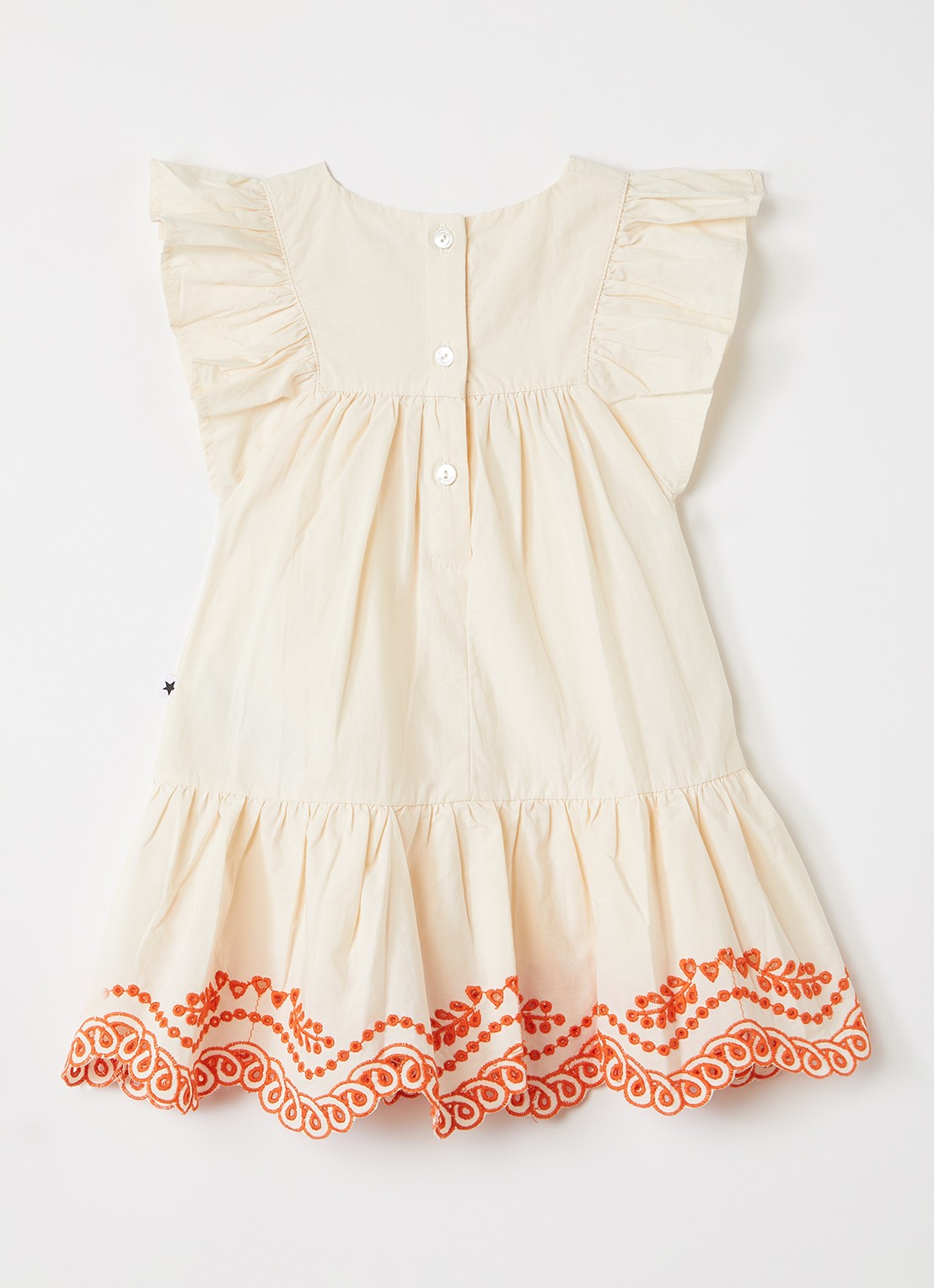 Molo Cammas tuniekjurk met broderie - voorkant 2 creme