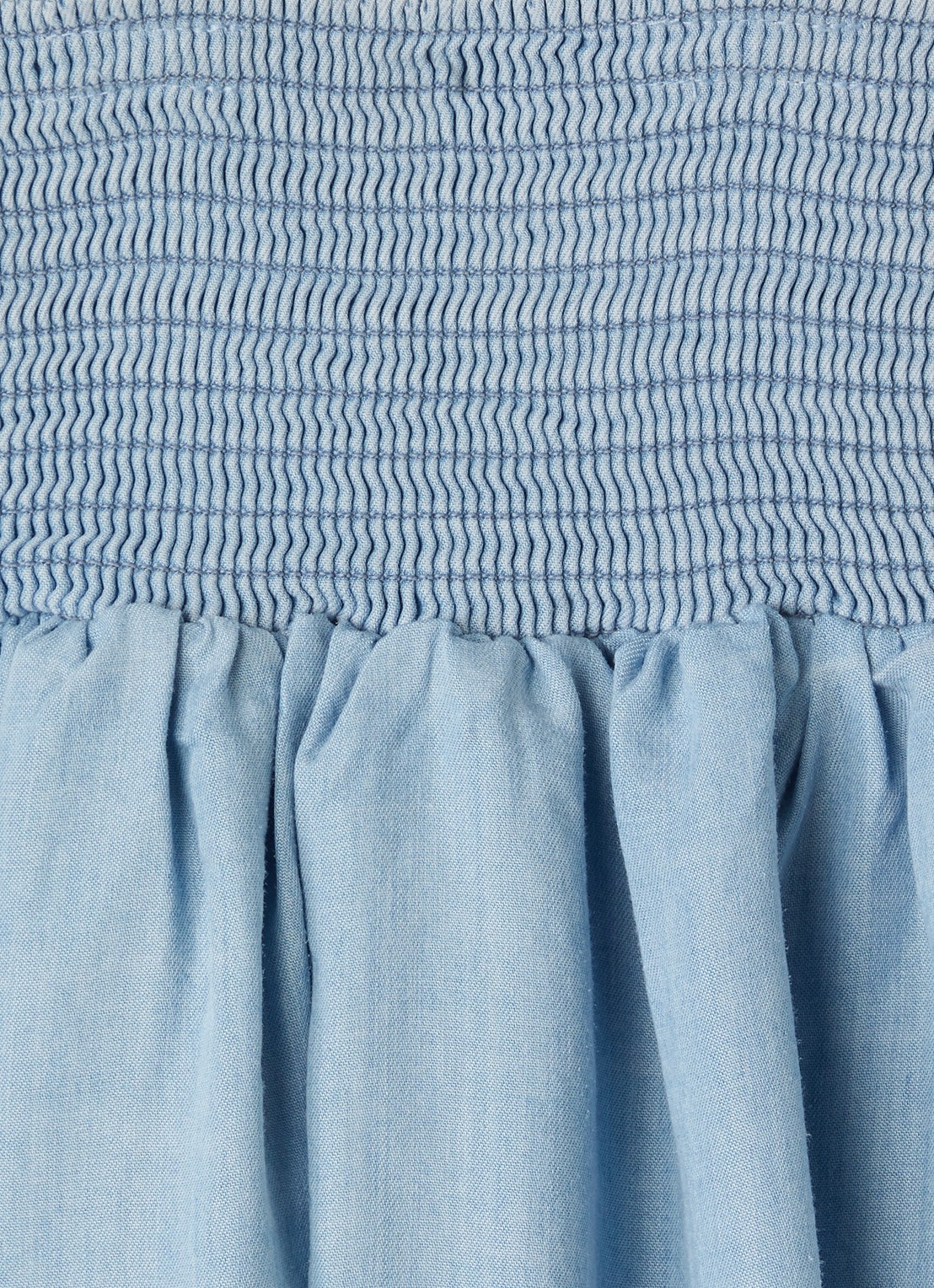 Molo Carella jurk met smockwerk - detail 3 lichtblauw