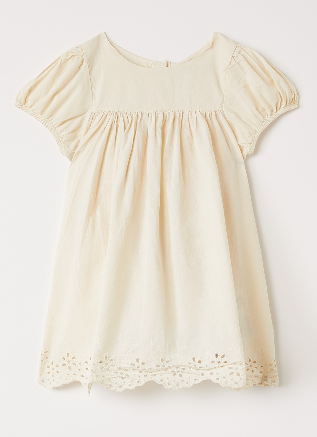 Molo Carmen tuniekjurk met broderie - voorkant beige