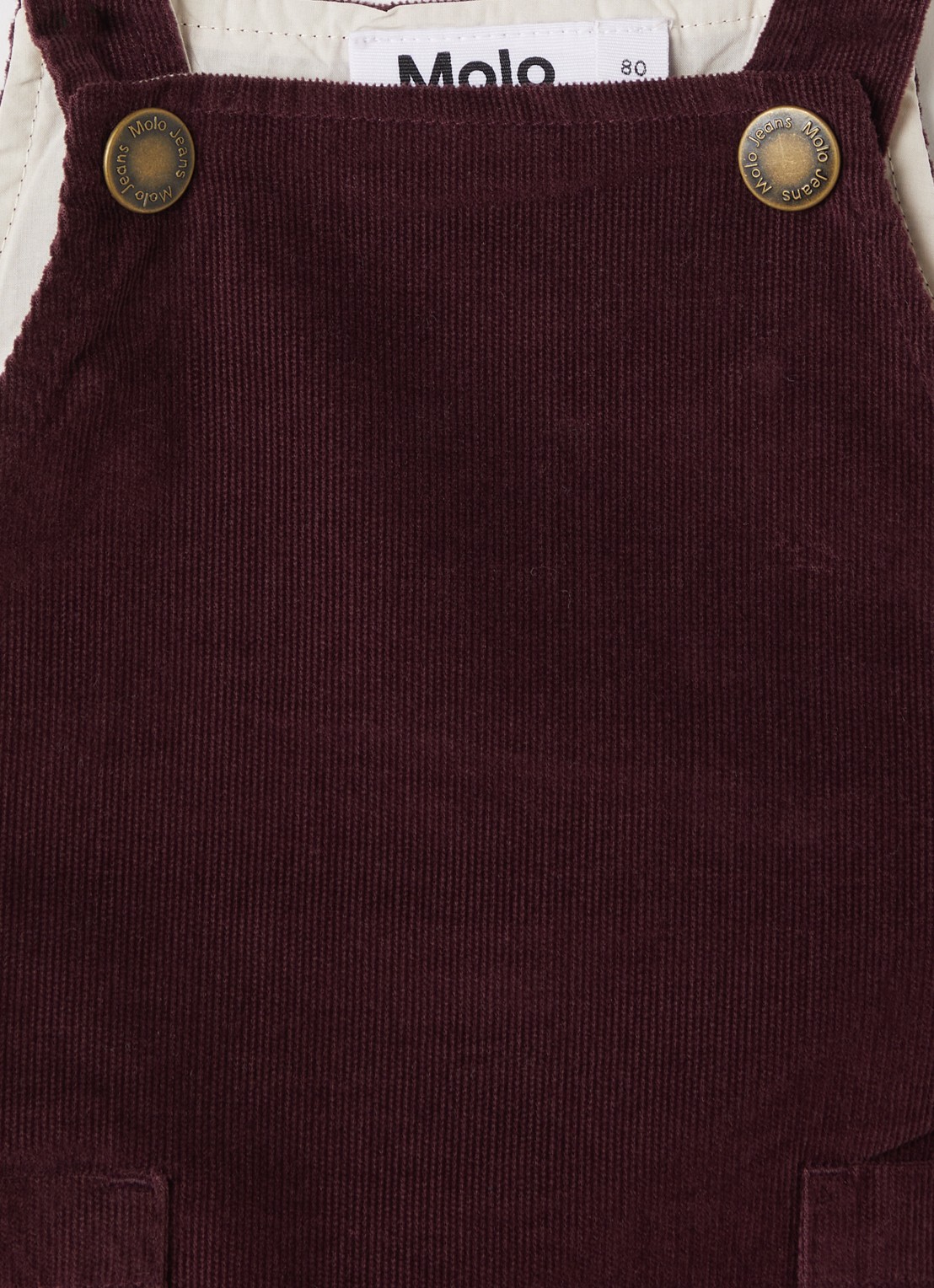 Molo Celina jurk van corduroy - detail 3 cranberryrood