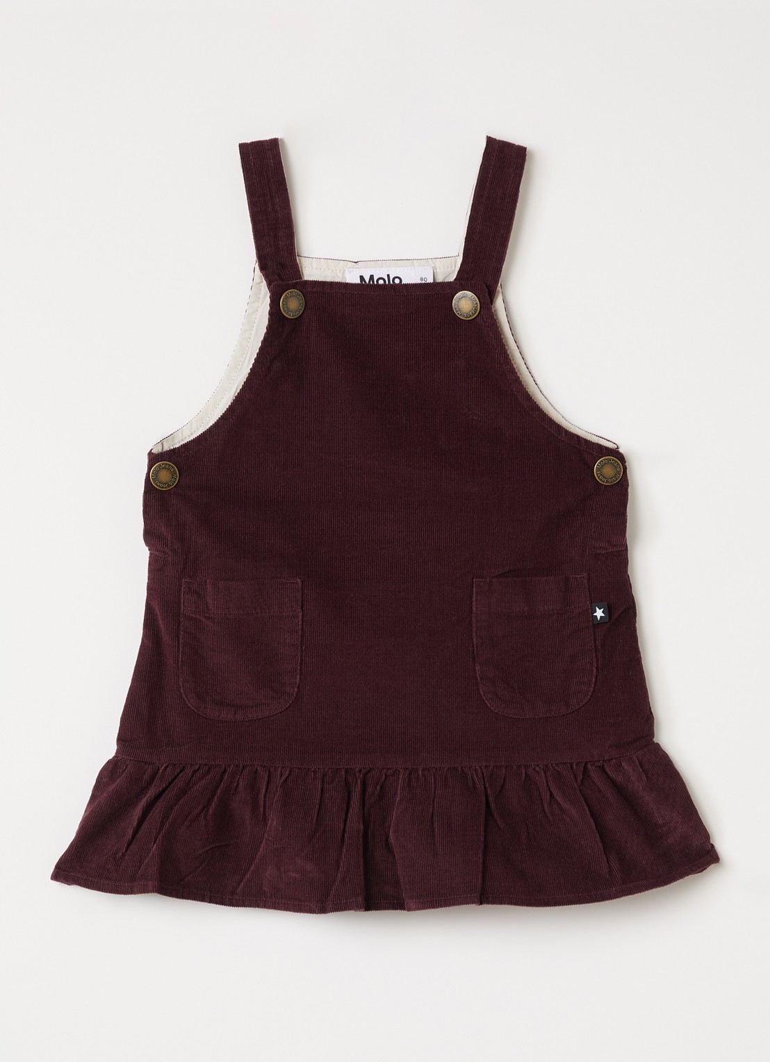 Molo Celina jurk van corduroy - voorkant cranberryrood