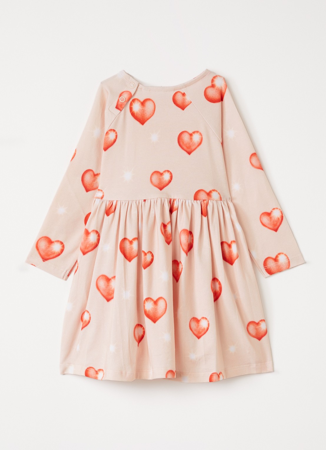 Molo Charmaine jurk met print - voorkant 3 zalmroze