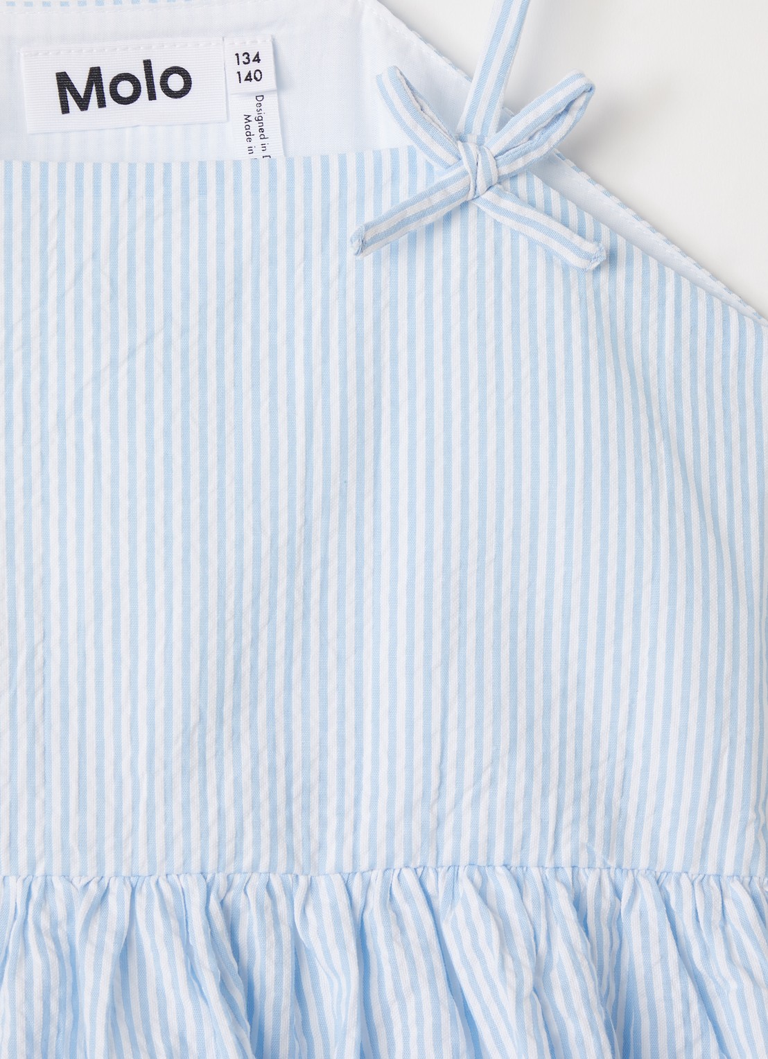 Molo Chelsea jurk met ruches  - detail 3 lichtblauw