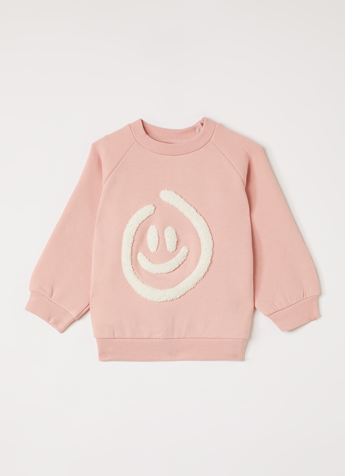 Molo Disc sweater met print - voorkant 2 oudroze