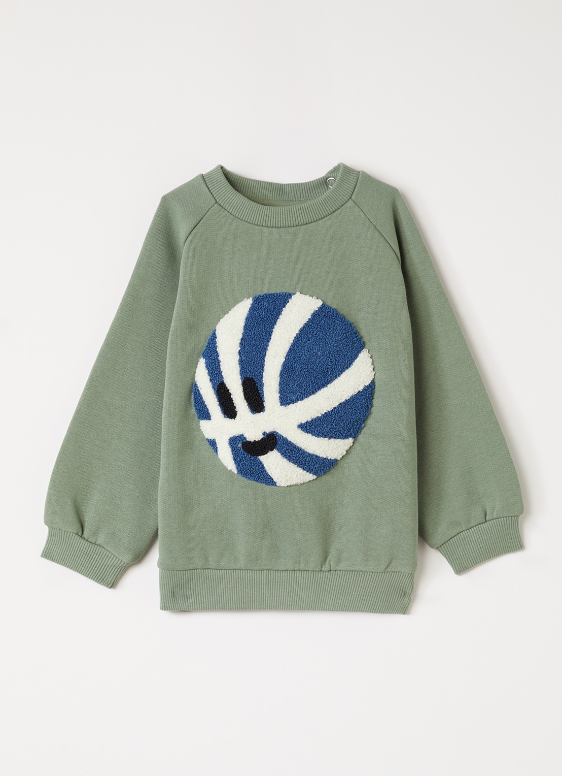 Molo Disc sweater met print - voorkant groen