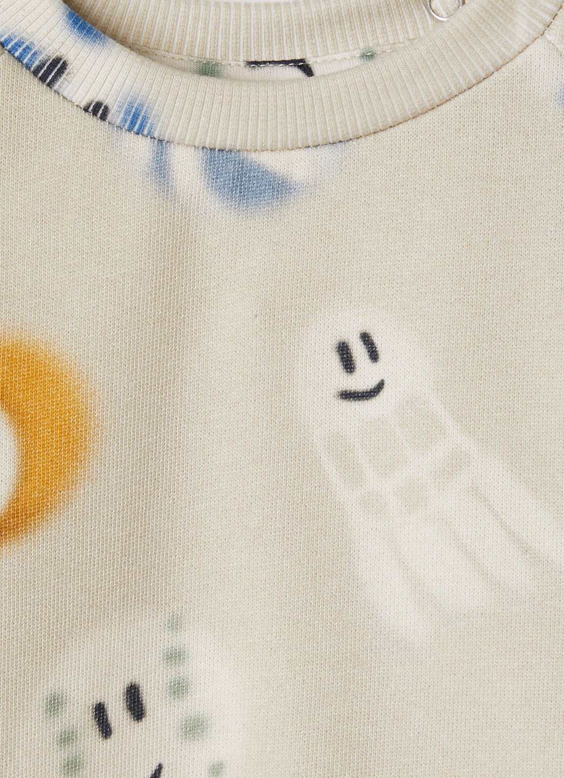 Molo Disc sweater met print - detail zand