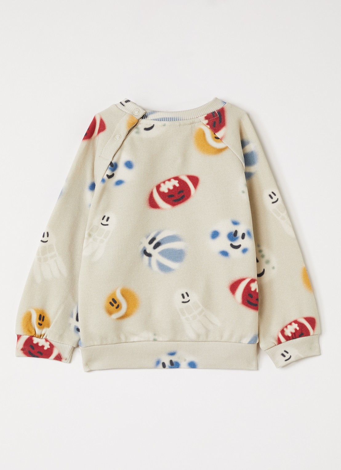 Molo Disc sweater met print - voorkant 3 zand
