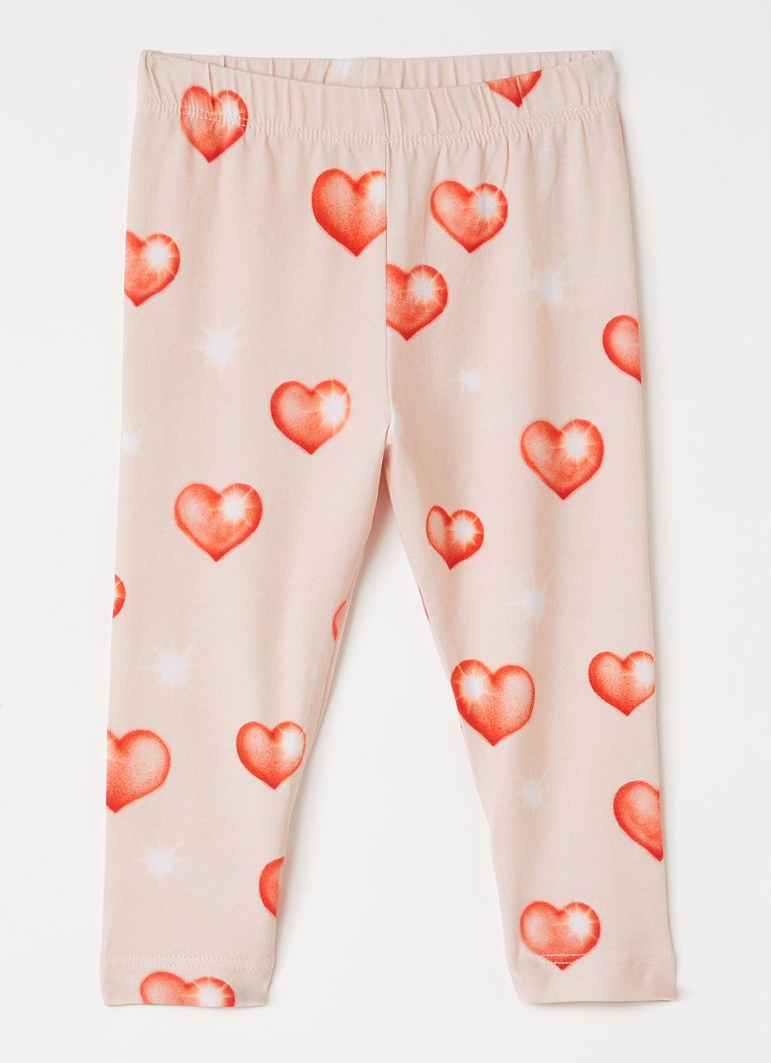 Molo Elas legging met print - voorkant 2 lichtroze