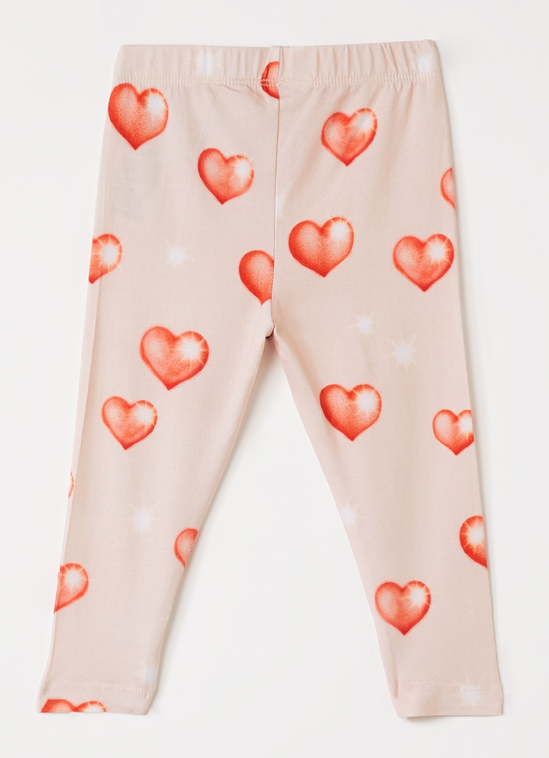Molo Elas legging met print - voorkant 3 lichtroze