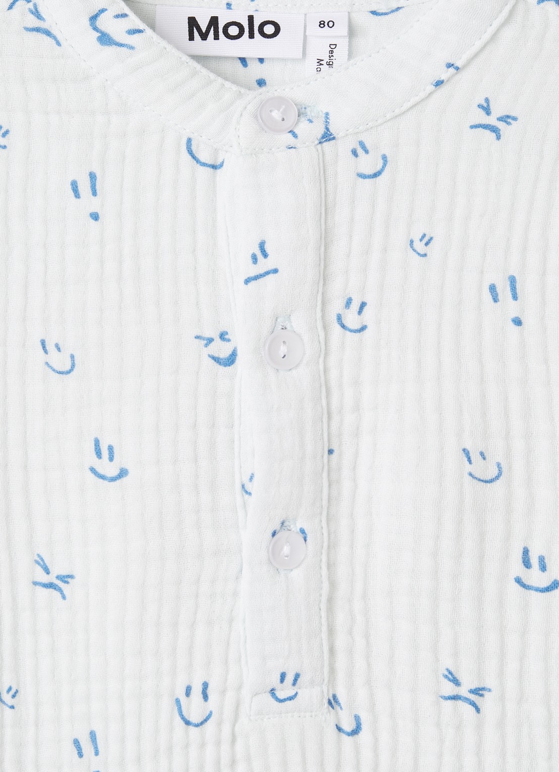 Molo Enozo longsleeve met print - detail 3 lichtblauw