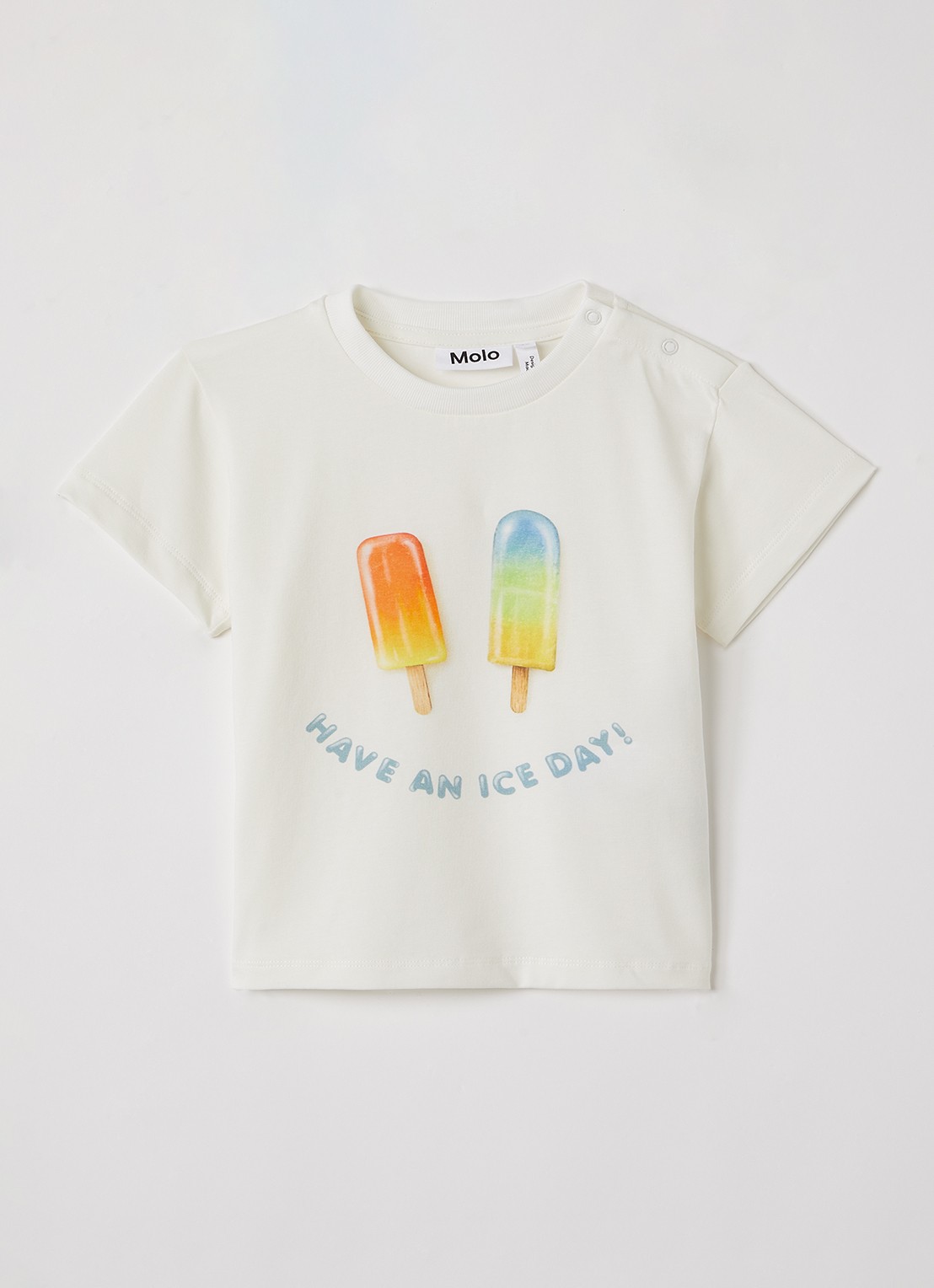 Molo Enzo T-shirt met print - voorkant gebroken wit