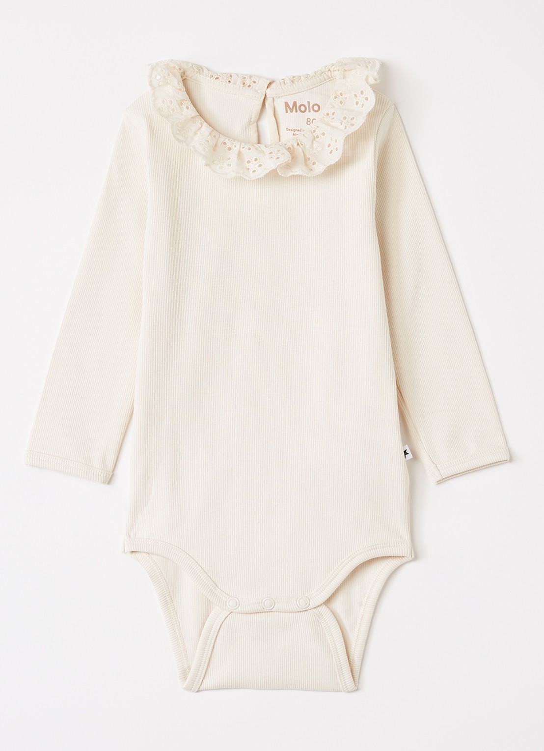 Molo Faye romper met kraag - voorkant creme