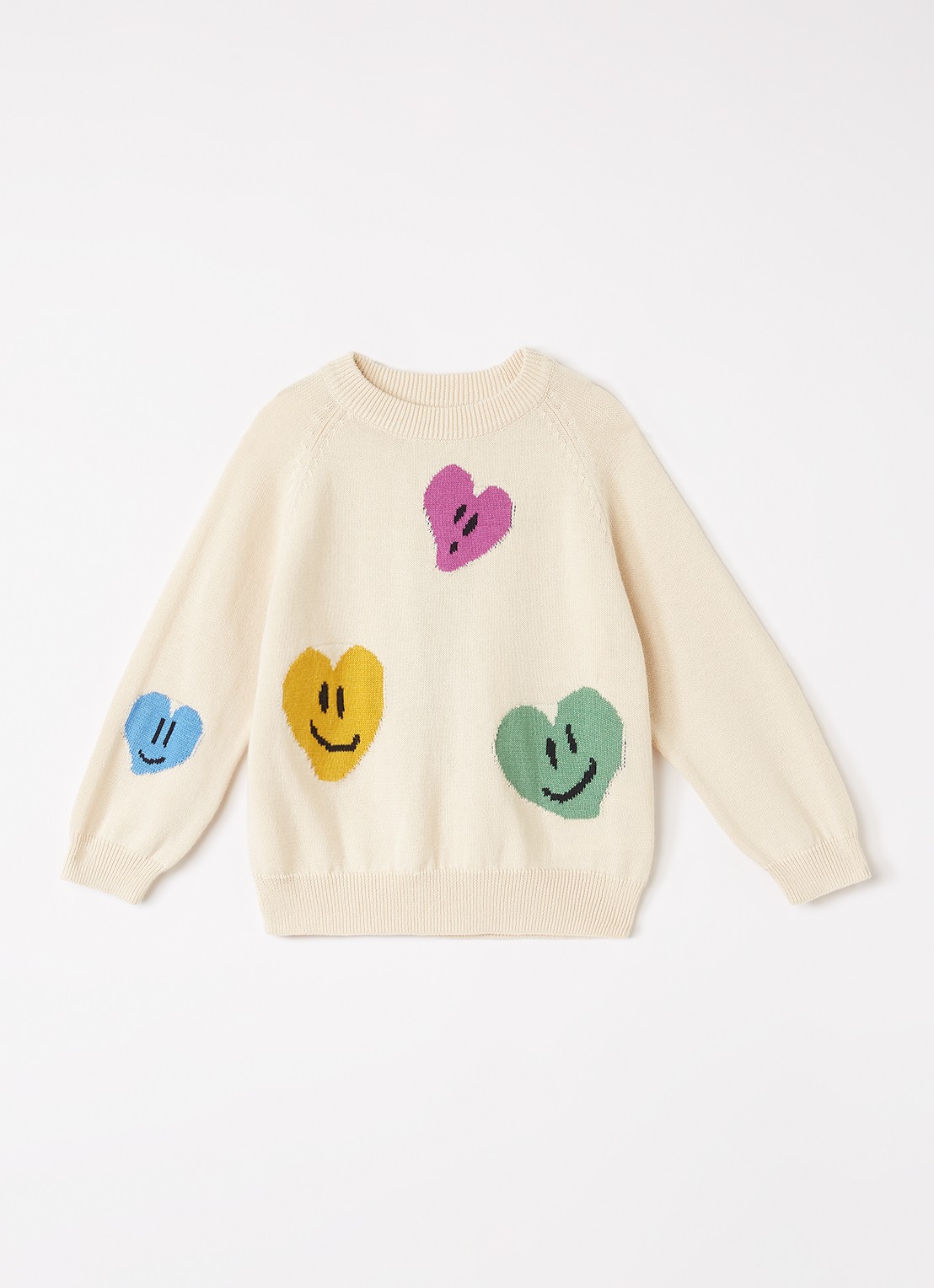 Molo Gilby fijngebreide trui met ingebreid patroon - voorkant 2 beige