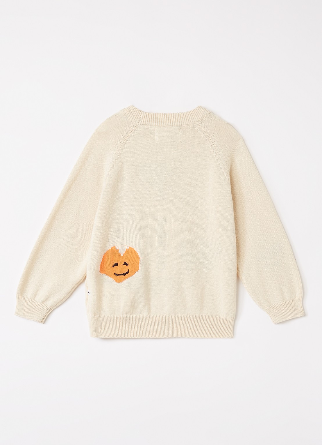 Molo Gilby fijngebreide trui met ingebreid patroon - voorkant 3 beige