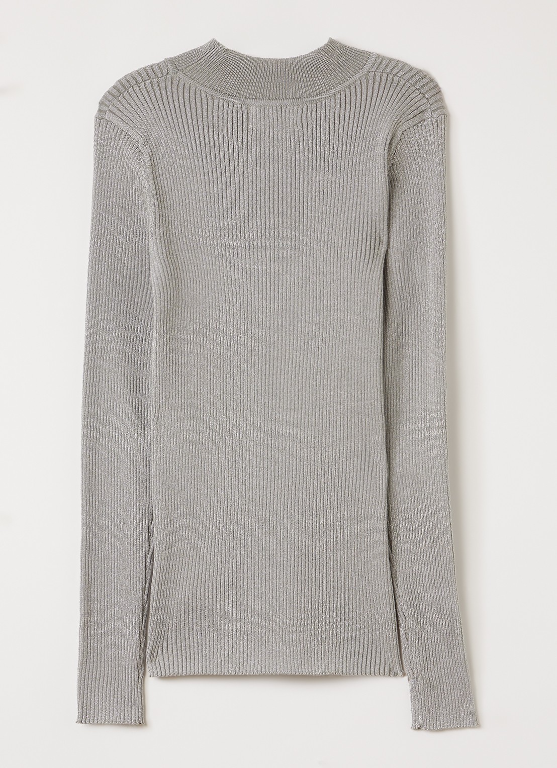Molo Ginevra grofgebreide pullover met lurex - voorkant 3 grijs