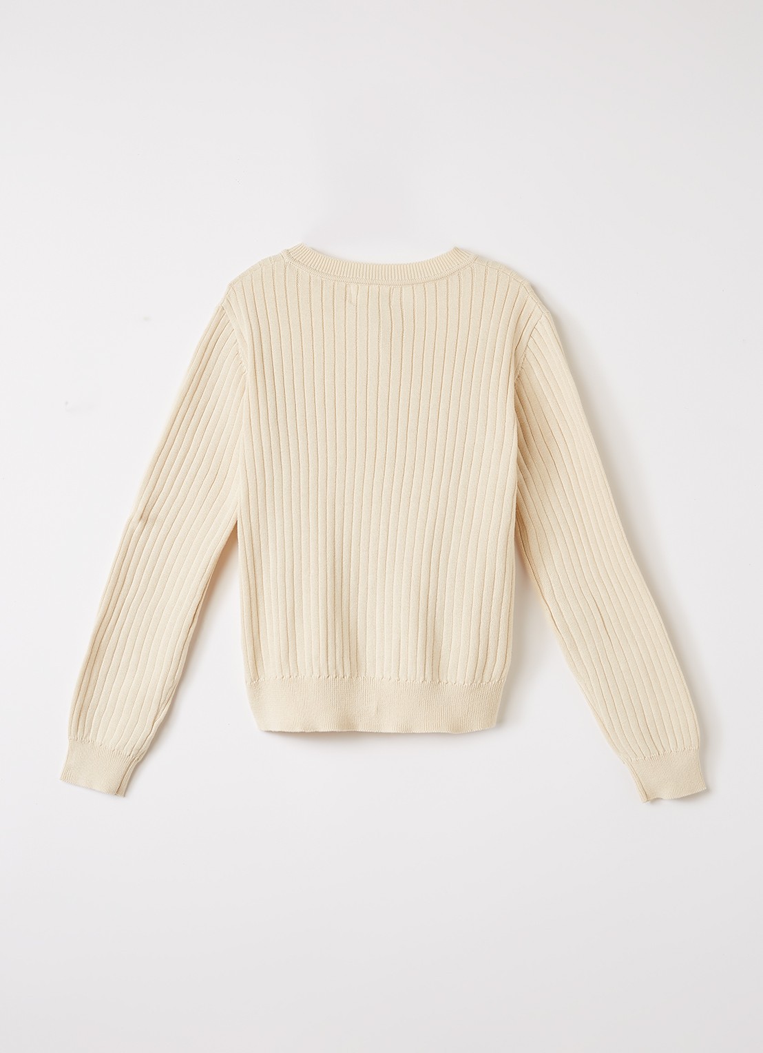 Molo Gloria ribgebreid vest met stretch - achterkant 3 zand