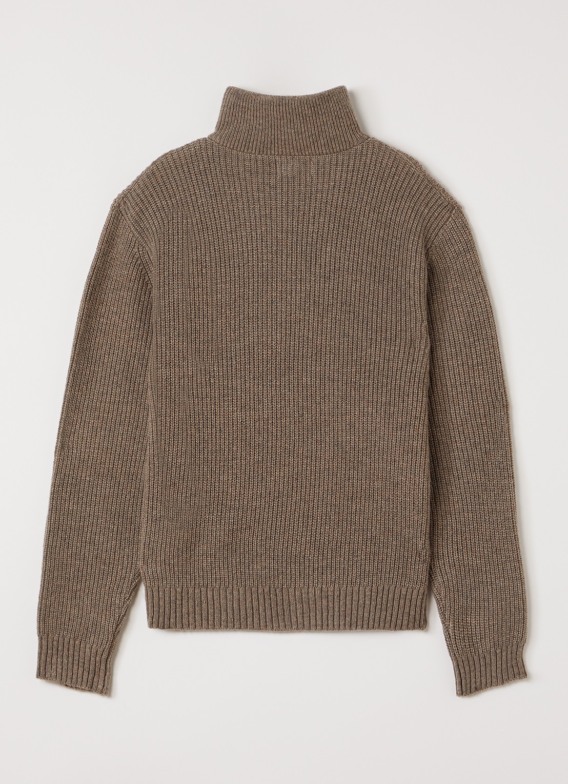 Molo Gretta grofgebreide trui in wolblend - voorkant 2 beige