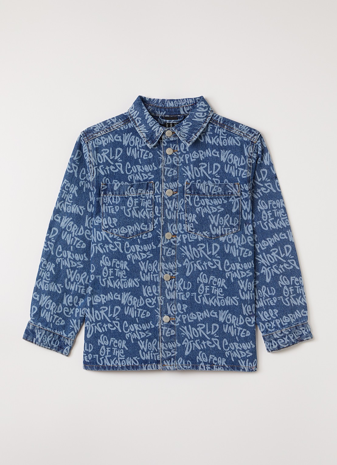 Molo Hoshiu spijkerjas met print - voorkant 2 jeans