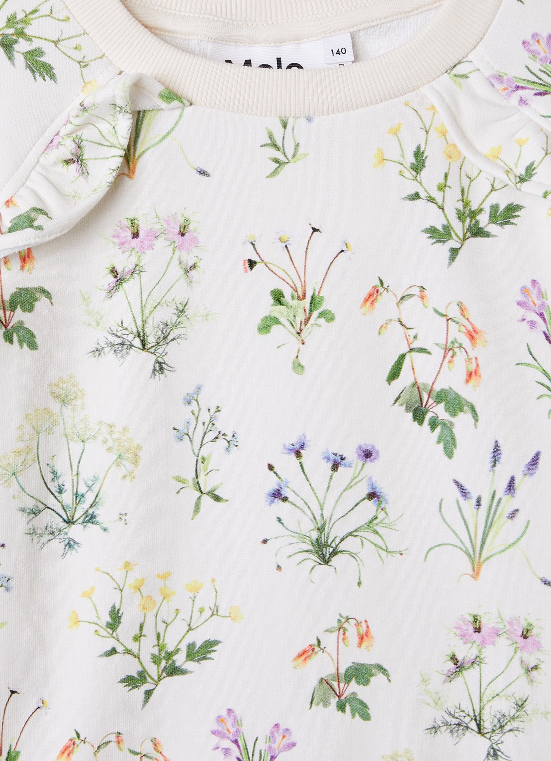 Molo Mabel sweater met bloemenprint - detail 3 creme