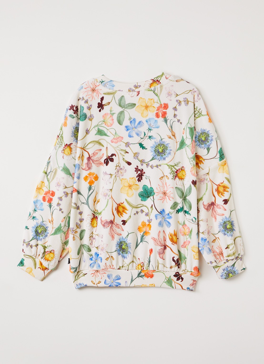 Molo Marika sweater met bloemenprint - voorkant 2 gebroken wit