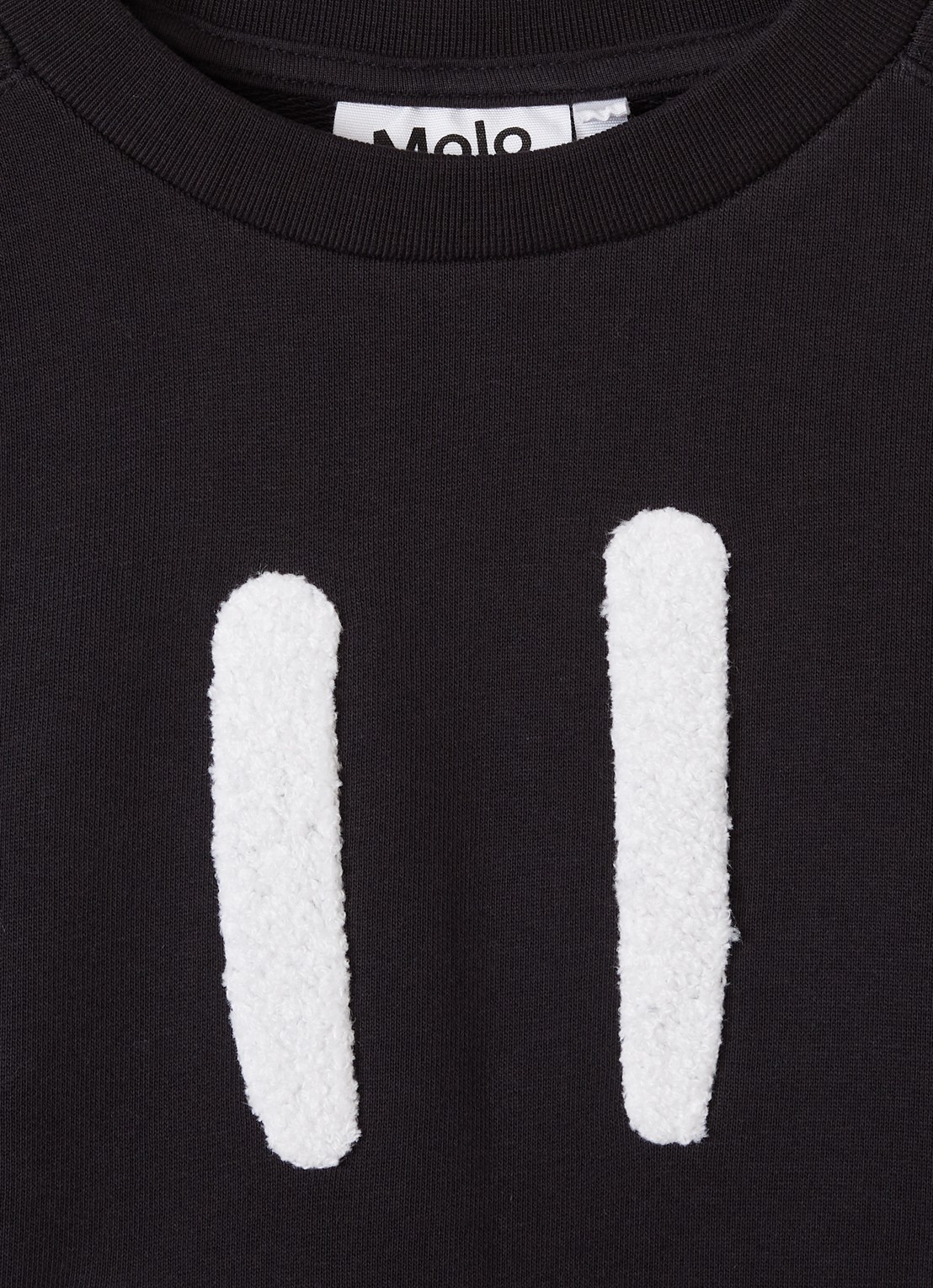 Molo Mike sweater met borduring - detail zwart