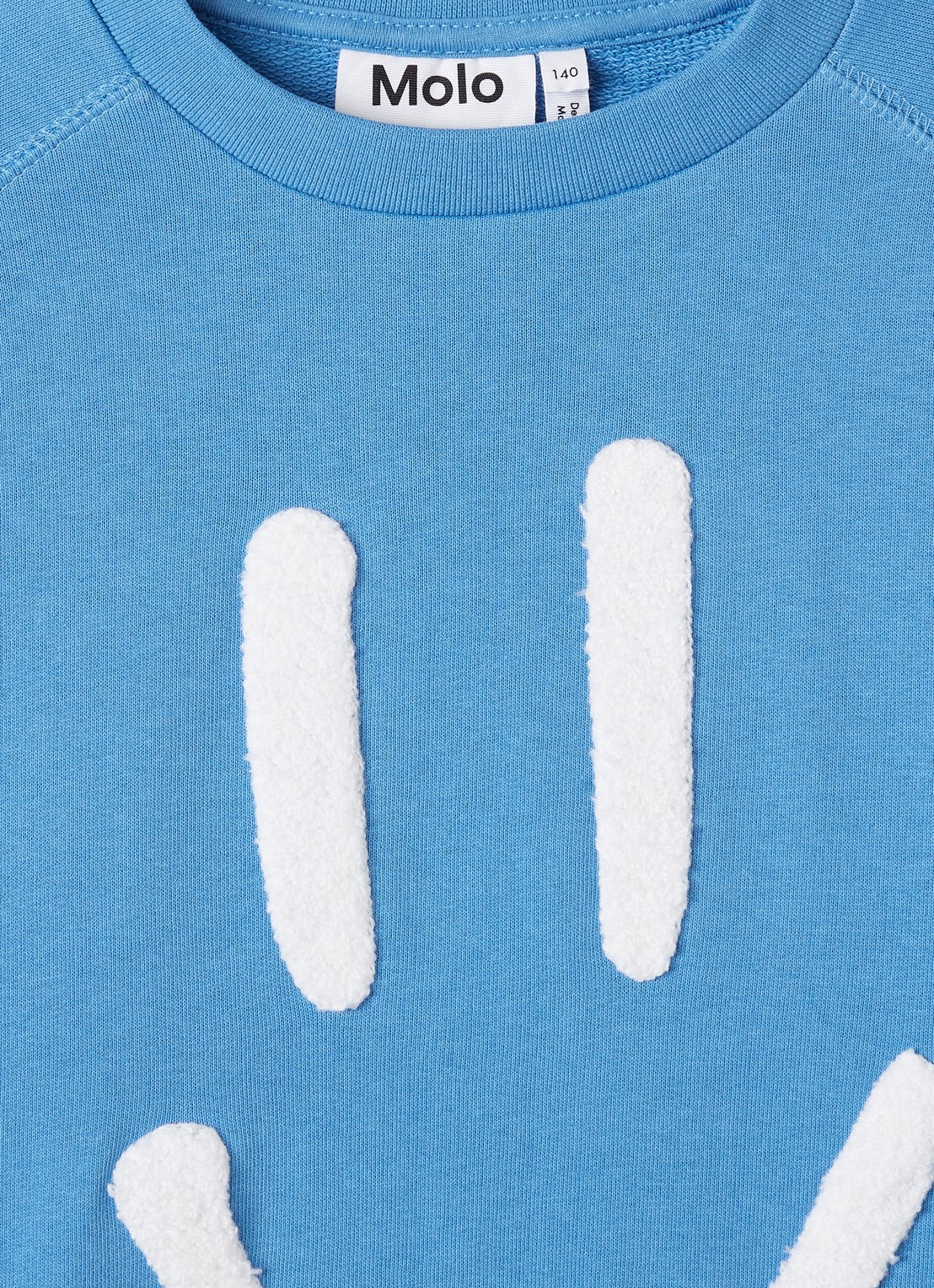 Molo Mike sweater met borduring - detail blauw