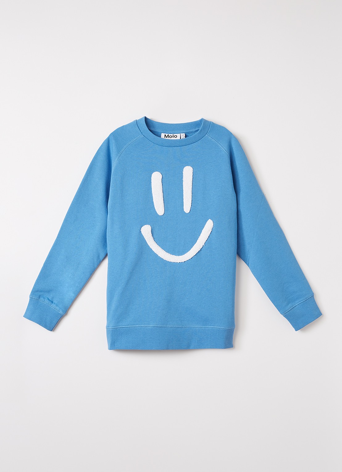 Molo Mike sweater met borduring - voorkant 2 blauw